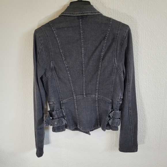 Women's Black Denim Jacket - Picture 8 of 11